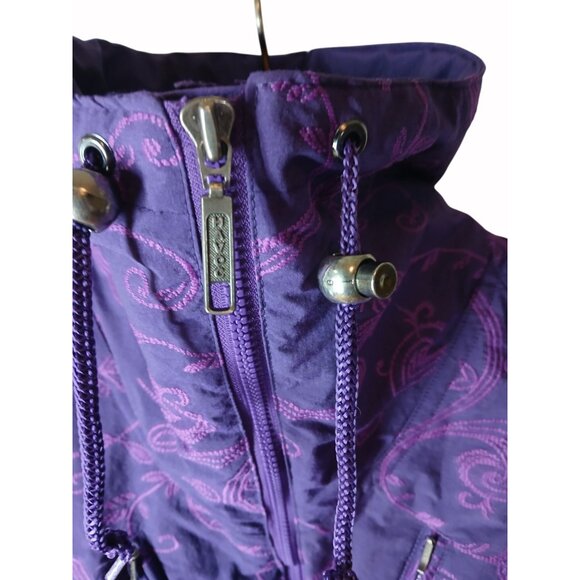 Vintage Havoc Purple Snow Ski Jacket Pockets Size 14 Made In Korea Pull Over - Picture 8 of 16